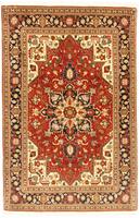 Morgenland Teppich Täbriz 50 Raj Teppich handgeknüpft rot, rechteckig, 7 mm Höhe, handgeknüpft