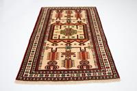 Morgenland Wollteppich Afshar Sirjan Teppich handgeknüpft beige, rechteckig, 8 mm Höhe, handgeknüpft