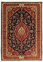 Morgenland Wollteppich Keshan Teppich handgeknüpft dunkelblau, rechteckig, 8 mm Höhe