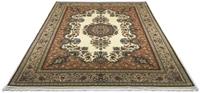 Morgenland Wollteppich Sarough Teppich handgeknüpft beige, rechteckig, 9 mm Höhe