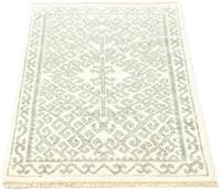 Morgenland Wollteppich Designer Teppich handgeknüpft beige, rechteckig, 6 mm Höhe, handgeknüpft