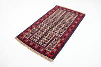 Morgenland Wollteppich Belutsch Teppich handgeknüpft blau, rechteckig, 8 mm Höhe, handgeknüpft