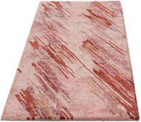 Morgenland Wollteppich Designer Teppich handgeknüpft rot, rechteckig, 7 mm Höhe, handgeknüpft