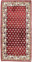 Morgenland Wollteppich Mir Teppich handgeknüpft rot, rechteckig, 10 mm Höhe