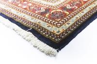 Morgenland Wollteppich Abadeh Teppich handgeknüpft dunkelblau, rechteckig, 7 mm Höhe, handgeknüpft