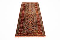 Morgenland Wollteppich Afghan Teppich handgeknüpft rot, rechteckig, 6 mm Höhe
