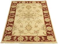 morgenland Wollteppich "Ziegler Teppich handgeknüpft beige", rechteckig