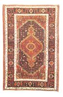Morgenland Wollteppich Hamadan Teppich handgeknüpft braun, rechteckig, 8 mm Höhe, handgeknüpft
