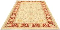 Morgenland Wollteppich Täbriz Teppich handgeknüpft beige, rechteckig, 8 mm Höhe