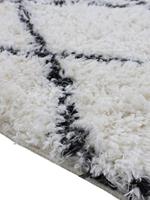 carpetfine Hoogpolig vloerkleed Eddy Met franje, woonkamer