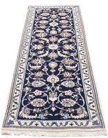 Morgenland Wollteppich Nain 9la Teppich handgeknüpft dunkelblau, rechteckig, 7 mm Höhe