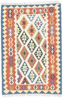 Morgenland Wollteppich Kelim Fars Teppich handgewebt beige, rechteckig, 4 mm Höhe, Kurzflor