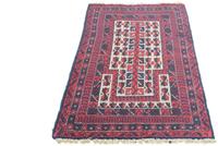 Morgenland Wollteppich Belutsch Teppich handgeknüpft rot, rechteckig, 11 mm Höhe, handgeknüpft