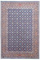 Morgenland Wollteppich Hamadan Teppich handgeknüpft blau, rechteckig, 12 mm Höhe