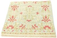 Morgenland Wollteppich Designer Teppich handgeknüpft beige, quadratisch, 6 mm Höhe, handgeknüpft