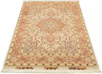 Morgenland Teppich Täbriz 50 Raj Teppich handgeknüpft beige, rechteckig, 7 mm Höhe, handgeknüpft