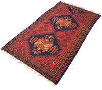 Morgenland Wollteppich Belutsch Teppich handgeknüpft blau, rechteckig, 8 mm Höhe, handgeknüpft