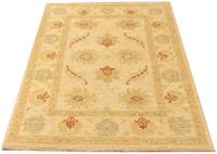 Morgenland Wollteppich Farahan Teppich handgeknüpft beige, rechteckig, 7 mm Höhe