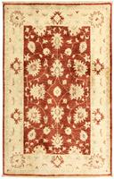 Morgenland Wollteppich Ziegler Teppich handgeknüpft rot, rechteckig, 8 mm Höhe