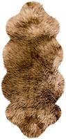 Heitmann Felle Fellteppich Lammfell KK 1,5, fellförmig, 70 mm Höhe, echtes Austral. Lammfell, Farbe braun mit hellbraunen Spitzen, Wohnzimmer