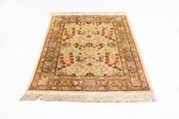 Morgenland Teppich Hereke Seide Teppich handgeknüpft beige, rechteckig, 5 mm Höhe