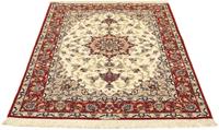 Morgenland Teppich Isfahan Teppich handgeknüpft beige, rechteckig, 7 mm Höhe, handgeknüpft