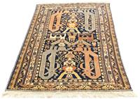 Morgenland Wollteppich Afghan Teppich handgeknüpft blau, rechteckig, 5 mm Höhe