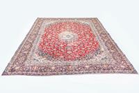 Morgenland Wollteppich Keshan Teppich handgeknüpft rot, rechteckig, 8 mm Höhe