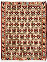 Morgenland Wollteppich Kelim Teppich handgewebt mehrfarbig, rechteckig, 5 mm Höhe, Kurzflor