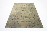 Wollteppich Designer Teppich handgetuftet mehrfarbig, morgenland, rechteckig, Höhe: 18 mm