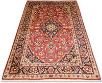Morgenland Wollteppich Keshan Teppich handgeknüpft rot, rechteckig, 8 mm Höhe