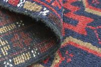 Morgenland Wollteppich Belutsch Teppich handgeknüpft blau, rechteckig, 10 mm Höhe, handgeknüpft