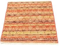 Morgenland Wollteppich Designer Teppich handgeknüpft orange, quadratisch, 6 mm Höhe, handgeknüpft