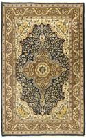 Morgenland Wollteppich Pakistan Teppich handgeknüpft blau, rechteckig, 6 mm Höhe