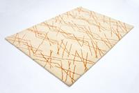 Wollteppich Designer Teppich handgetuftet beige, morgenland, rechteckig, Höhe: 18 mm
