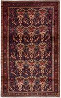 Morgenland Wollteppich Sharbabak Teppich handgeknüpft blau, rechteckig, 8 mm Höhe, handgeknüpft