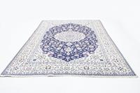 Morgenland Wollteppich Nain 9la Teppich handgeknüpft blau, rechteckig, 10 mm Höhe