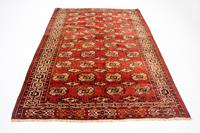 Morgenland Wollteppich Buchara Teppich handgeknüpft rot, rechteckig, 6 mm Höhe