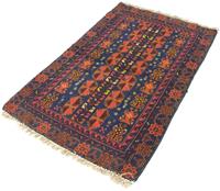 Morgenland Wollteppich Belutsch Teppich handgeknüpft blau, rechteckig, 8 mm Höhe, handgeknüpft