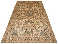 Morgenland Wollteppich Nain 9la Teppich handgeknüpft braun, rechteckig, 7 mm Höhe