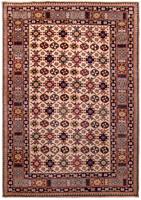 Morgenland Wollteppich Schirwan Teppich handgeknüpft rosa, rechteckig, 6 mm Höhe