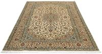 Morgenland Wollteppich Keshan Teppich handgeknüpft beige, rechteckig, 8 mm Höhe