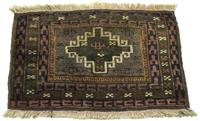 Morgenland Wollteppich Afghan Teppich handgeknüpft braun, rechteckig, 7 mm Höhe