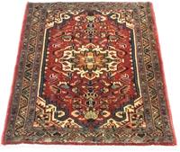 Morgenland Wollteppich Malayer Teppich handgeknüpft rot, rechteckig, 8 mm Höhe, handgeknüpft