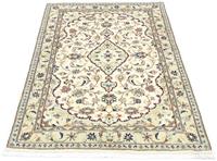 Morgenland Wollteppich Keshan Teppich handgeknüpft beige, rechteckig, 6 mm Höhe