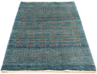Morgenland Wollteppich Loribaft Teppich handgeknüpft blau, rechteckig, 18 mm Höhe, handgeknüpft