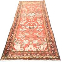 Morgenland Wollteppich Hamadan Teppich handgeknüpft orange, rechteckig, 8 mm Höhe, handgeknüpft