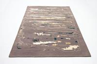 Morgenland Wollteppich Designer Teppich handgetuftet braun, rechteckig, 18 mm Höhe