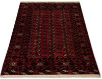 Morgenland Wollteppich Buchara Teppich handgeknüpft rot, rechteckig, 7 mm Höhe