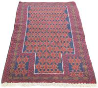 Morgenland Wollteppich Belutsch Teppich handgeknüpft blau, rechteckig, 12 mm Höhe, handgeknüpft